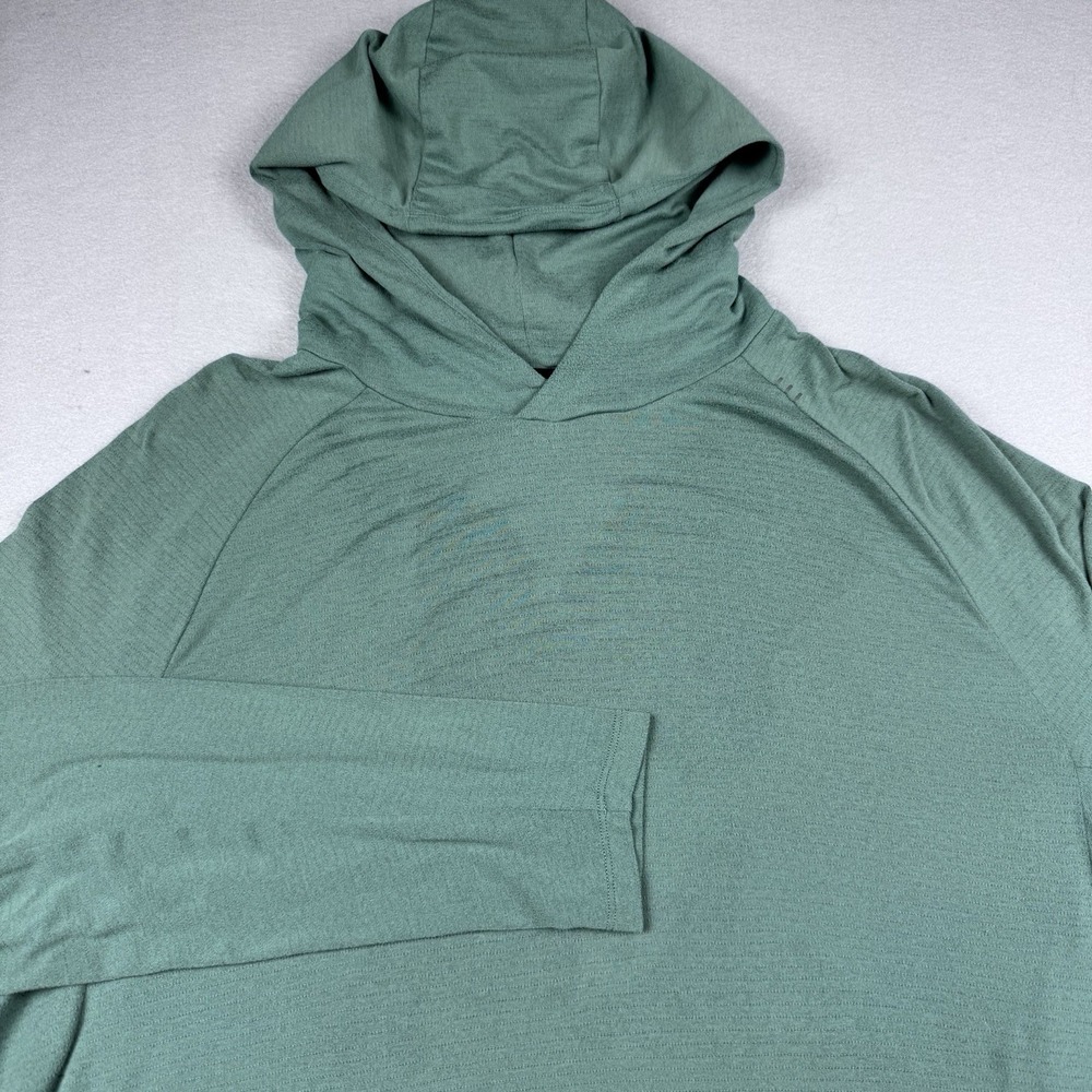 Lululemon License to Train Hoodie XL Green Performance Gym Pullover Curved Hem